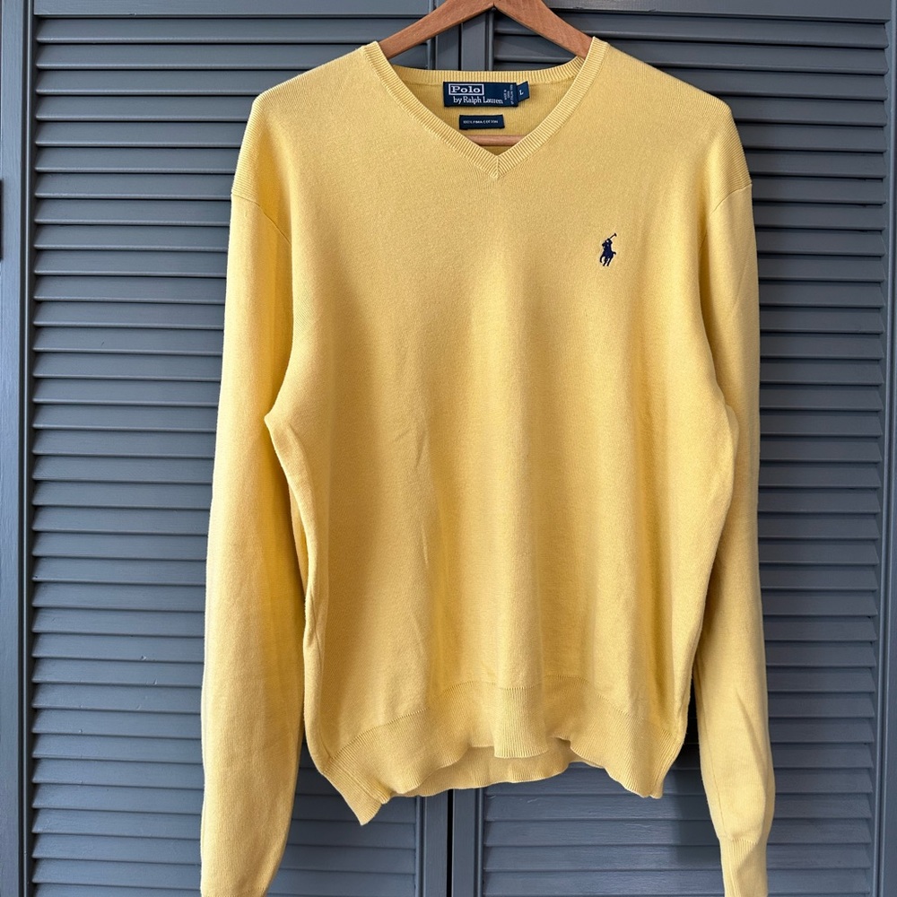 Ralph Lauren Polo Cotton V Neck Sweater
